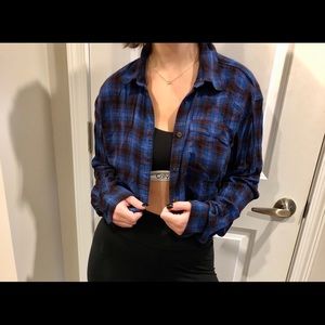 crop flannel